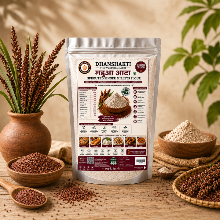Sprouted Finger Millet Flour (मड़ुआ आटा)