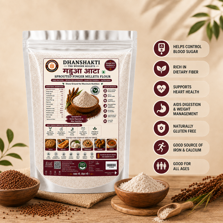 Sprouted Finger Millet Flour (मड़ुआ आटा)