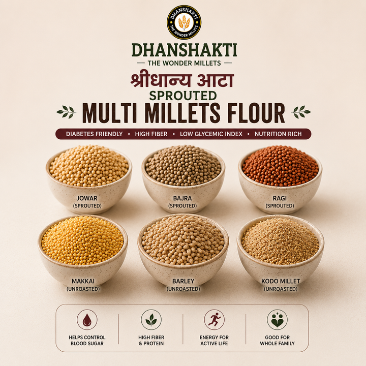 Sprouted Multi Millets Flour (स्प्राउटेड मल्टी मिलेट्स फ्लोर)