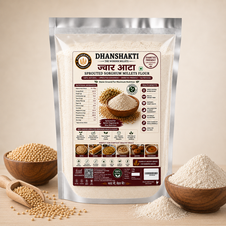Sprouted Sorghum Millet Flour (ज्वार आटा)